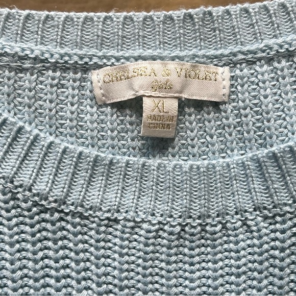 Chelsea & Violet Light Blue Knit Sweater - Picture 4 of 7